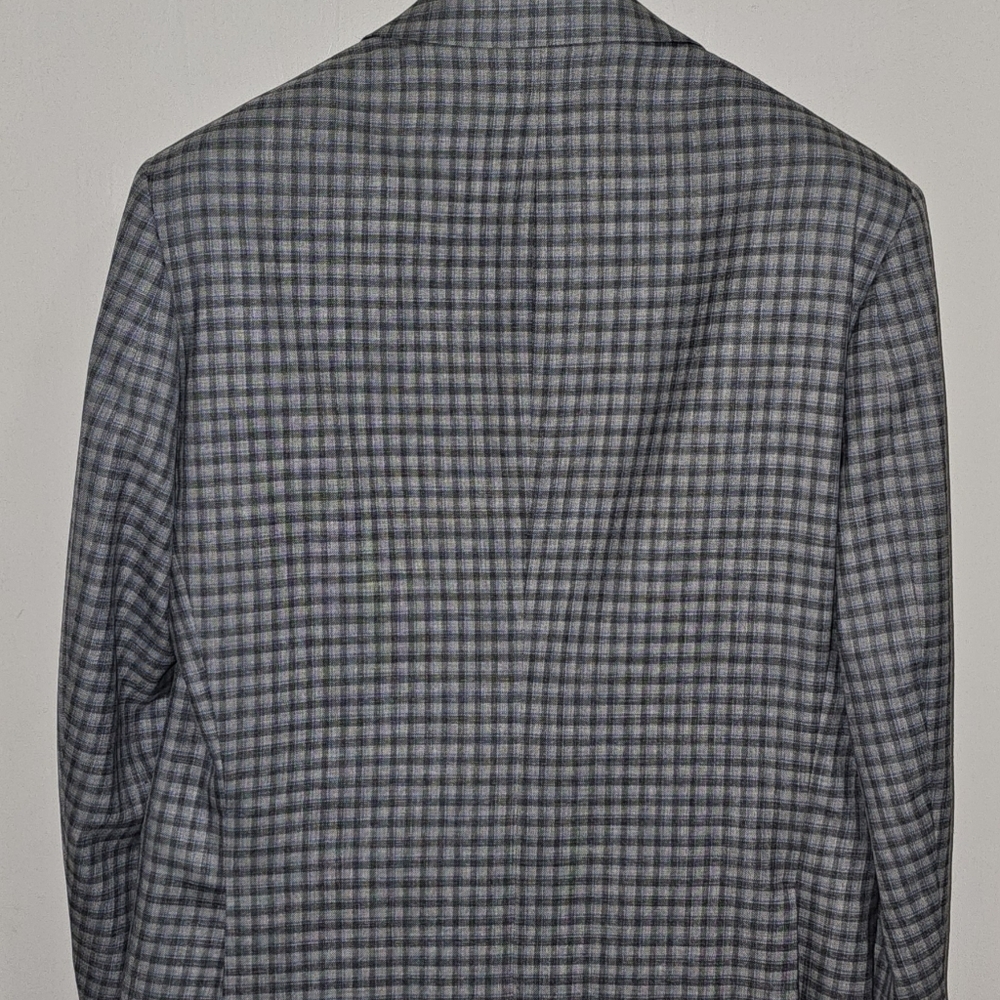 Peter Millar blue/Grey Plaid blazer, size 40S - Picture 2 of 8